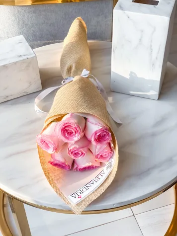 Ramo formato "Bouquet" 7 Pink Roses