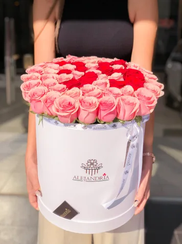Imperial Pink Roses FlowerBox
